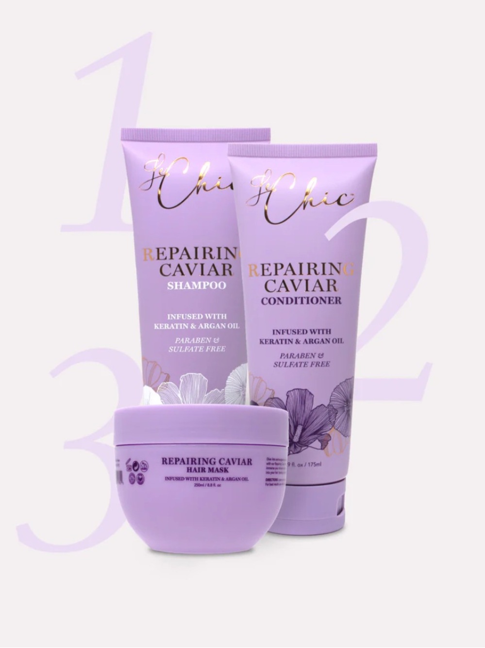 chic Repairing Caviar Shampoo & Conditioner Set - Lavender Purple